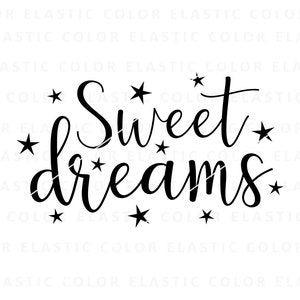 Sweet dreams svg, home decor camera da letto svg, sweet dreams wall art dicendo cricut e stampabile png, svg , dxf, eps
