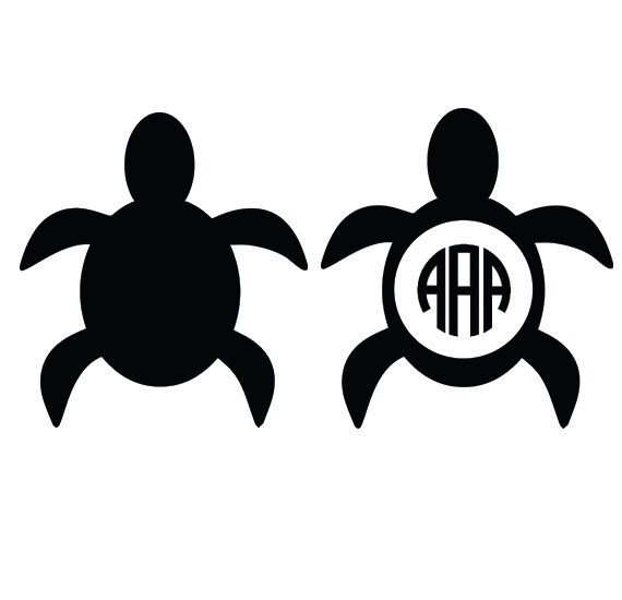 Download Turtle svg sea turtle clipart turtle monogram svg file | Etsy