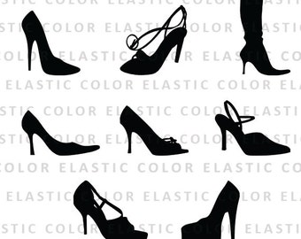 High heels svg - high heels clipart - shoes vector files clip art - heel silhouette digital download svg, png, dxf, eps