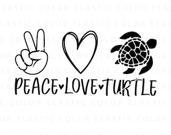 Peace love turtle svg, turtle png design, turtle lover design, turtle cricut png, svg, dxf, eps