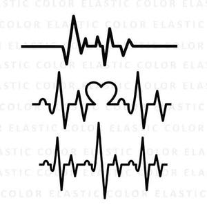 Heartbeat svg -  ekg svg - heartbeat line clipart - cardiogram svg file cut file for silhouette cameo and cricut  svg, png, dxf, eps