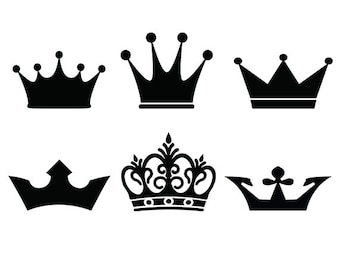 Crown svg  - crowns  clip art  digital download vector files svg, png, dxf, eps
