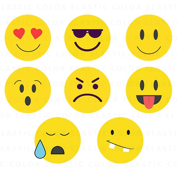 Emotions Smiley Clipart in Illustrator, JPG, EPS, SVG, PNG - Download