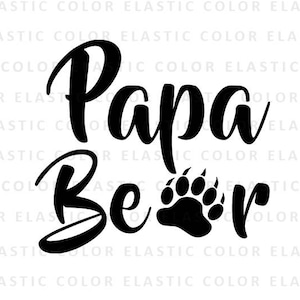 Papa bear svg file -  papa bear handwritten digital file - papa bear vector shirt and mug design svg, png, dxf, eps