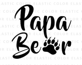 Papa bear svg file -  papa bear handwritten digital file - papa bear vector shirt and mug design svg, png, dxf, eps