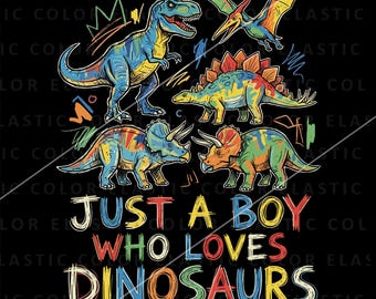 Po prostu chłopiec, który kocha dinozaury, projekt png dinozaurów