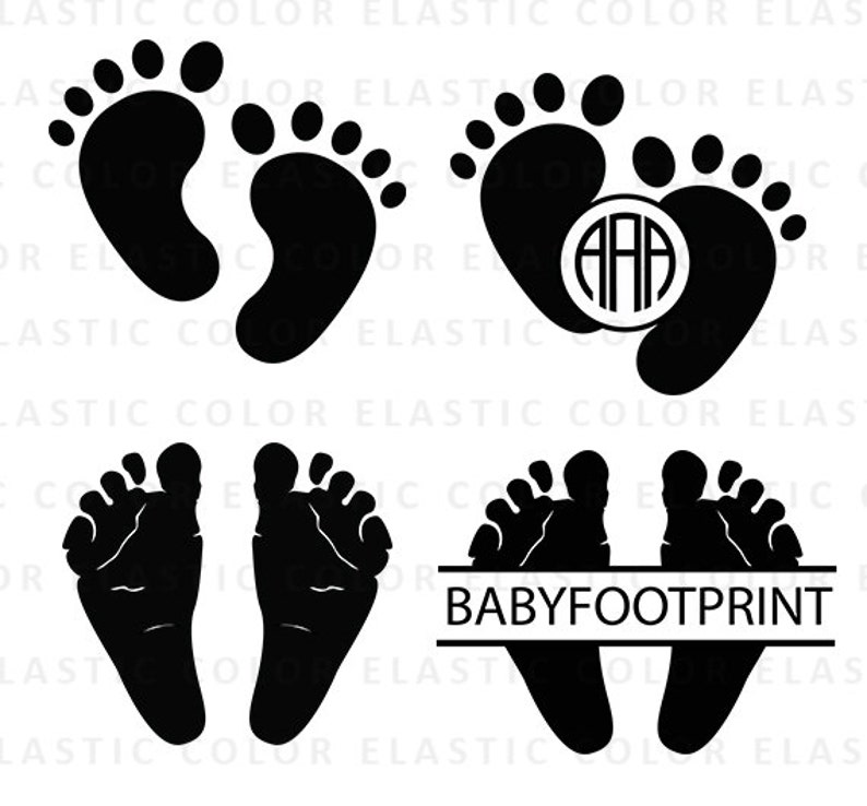 Download Baby footprint svg file Baby Feet clipart baby feet | Etsy