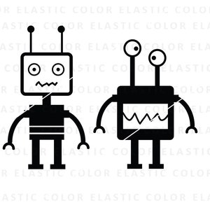 Lustiger Roboter svg,niedliches Roboter Design, Roboter Cricut Vektor Datei und Druck png, svg, dxf, eps