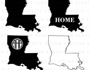 Louisiana state svg  files  - Louisiana  clipart - Louisiana  shape silhouette digital download vector files svg, png, dxf, eps