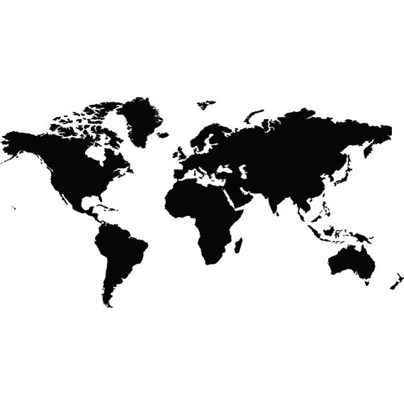 World map svg clipart silhouette - world map vector digital download …