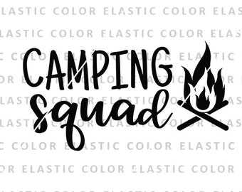 Camping squad svg, camping team cricut and shirt design, camper clipart svg, png, dxf, eps