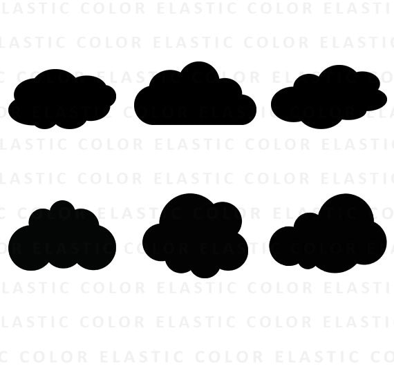 Cloud Svg Cloud Clipart Clouds Clip Art Cloud Silhouette Cricut Files Svg,  Dxf, Eps, Png - Etsy