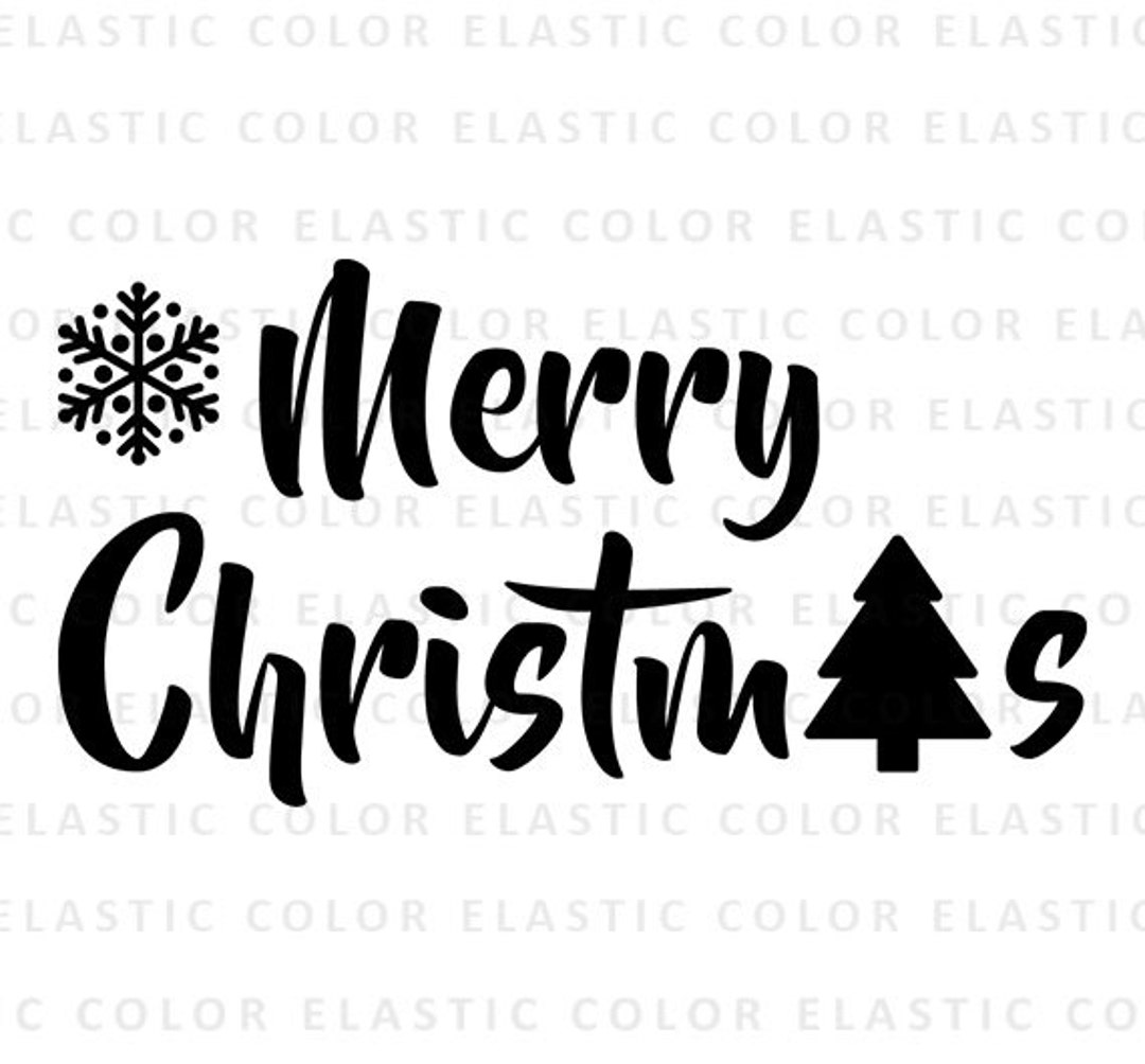 christmas svg - merrry christmas word art print and cut file for