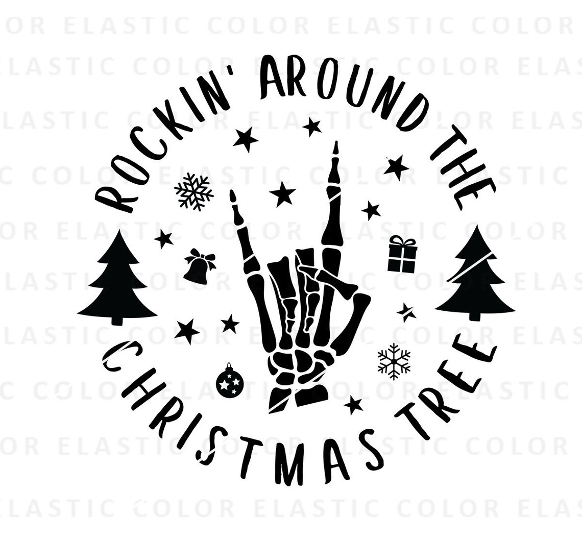 Rockin Around the Christmas Tree Svg Funny Christmas Svg Etsy