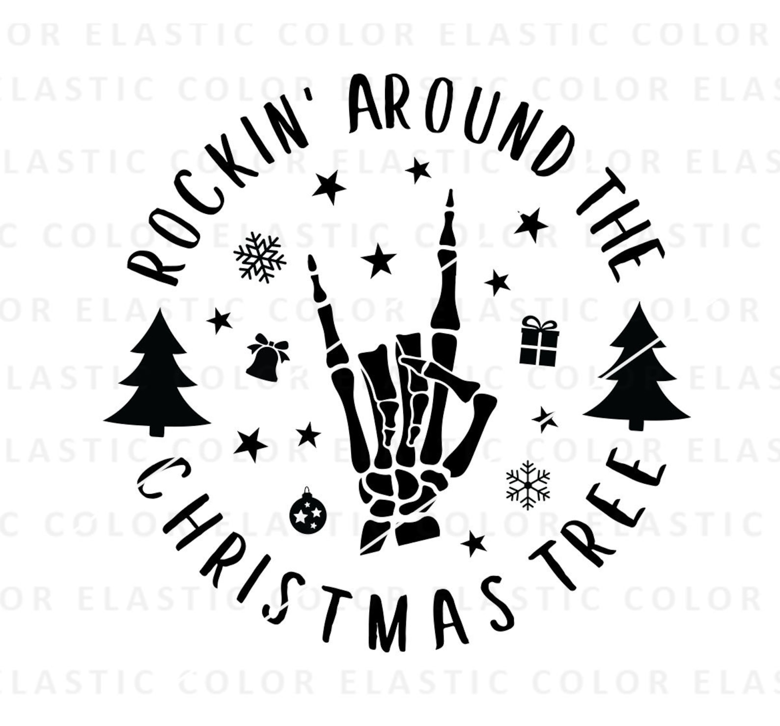 Rockin Around the Christmas Tree Svg Funny Christmas Svg Etsy