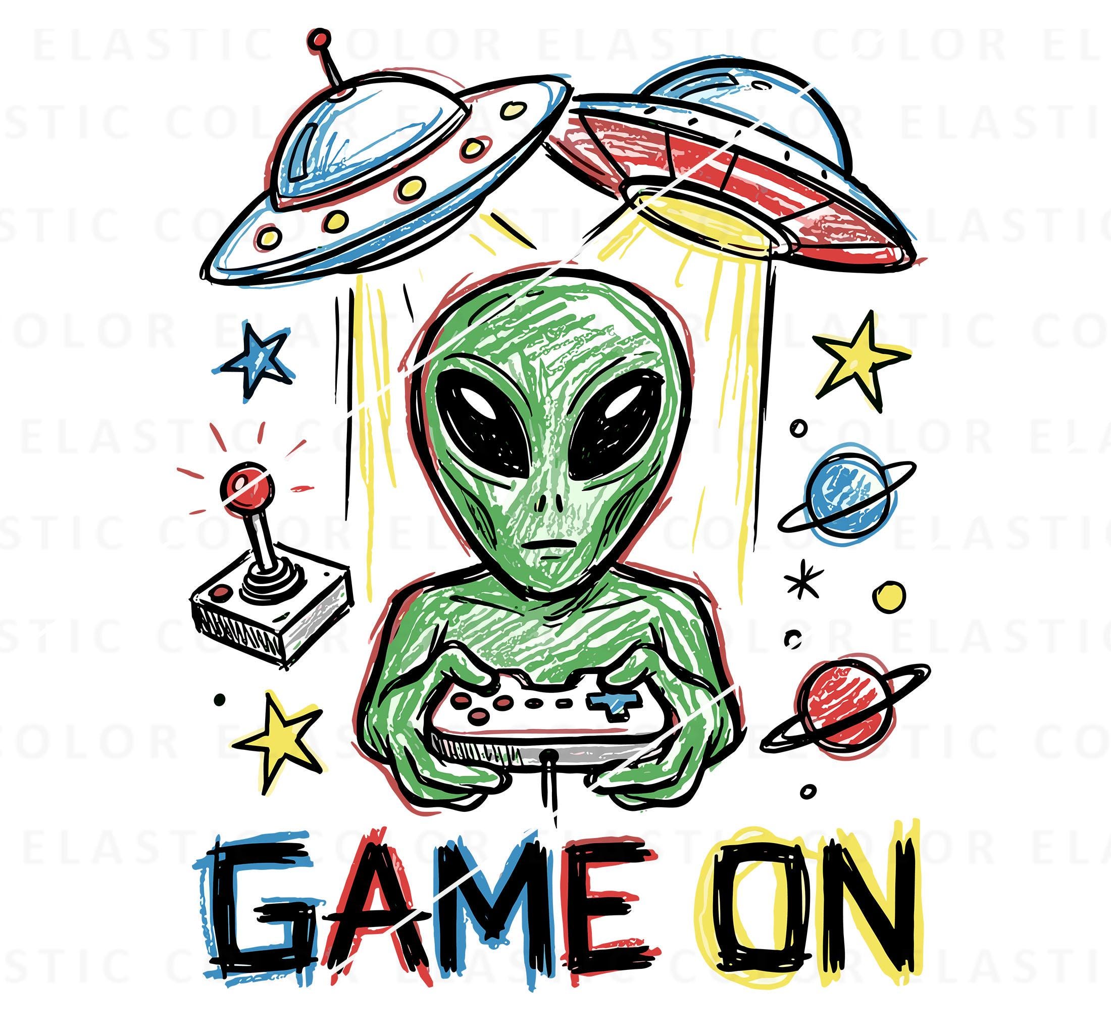 Alien Gamer Png, Funny Gamer Png Design - Etsy
