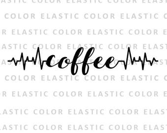 Coffee svg file -  coffee handwritten digital file - coffe vector mug design and cut file svg, png, dxf, eps