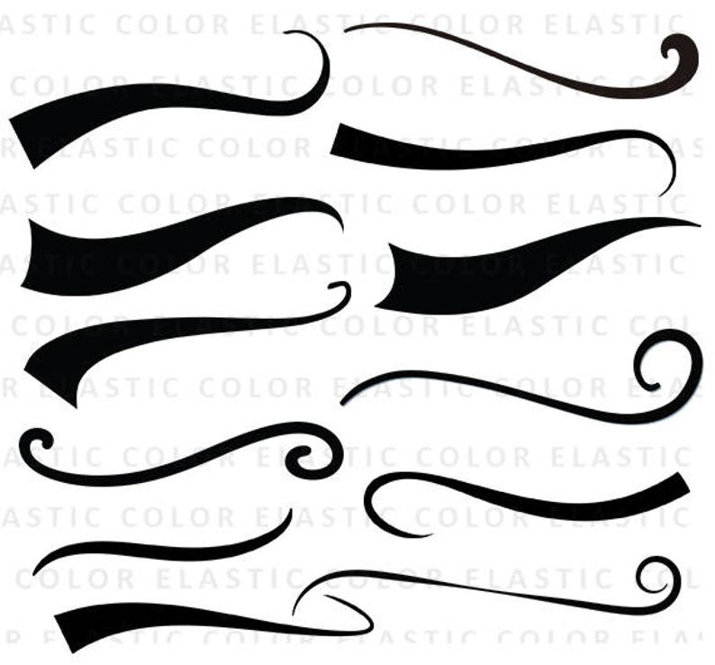 Swoosh svg font tail underline svg file digital download Swoosh Cricut cut file text tail svg, eps, dxf, png image 1