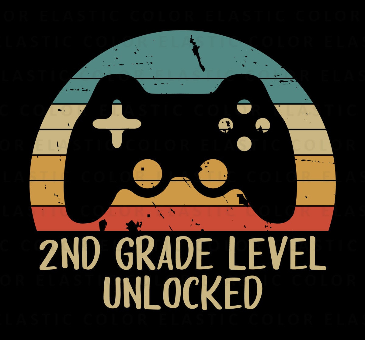 2nd Grade Level Unlocked Svg 2 Grade Level Game Design Back Etsy
