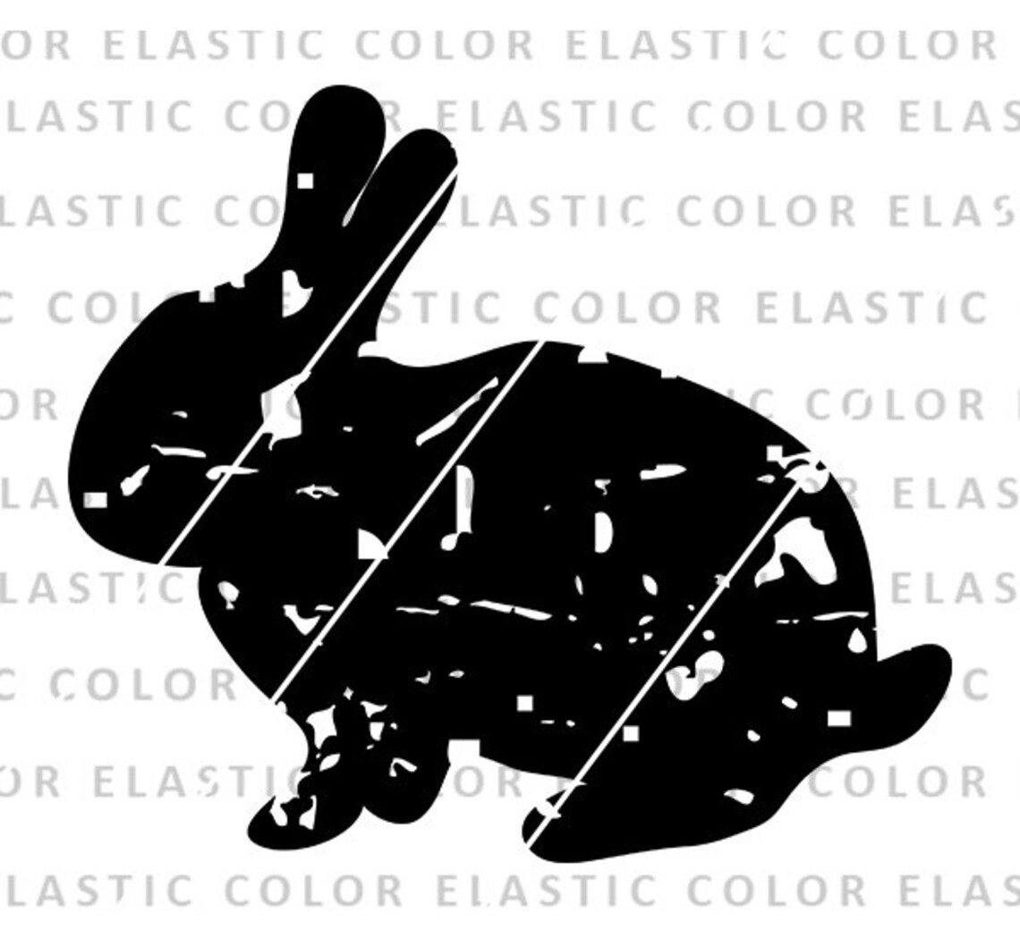 Distressed Rabbit Svg Grunge Rabbit Clipart Distressed - Etsy