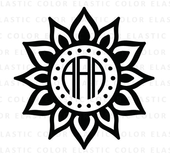 Download Mandala monogram svg mandala monogram file svg eps dxf | Etsy