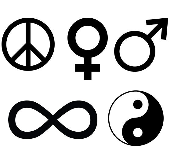 Symbole Svg Collection Symbol Feminin Symbole Masculin Etsy