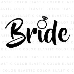 Bride svg - bride word art cut file and printable png - bride clipart digital file - silhouette cameo - cricut files svg, png, dxf, eps