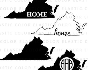 Virginia states svg  files  - virginia  clipart  digital download vector files svg, png, dxf, eps