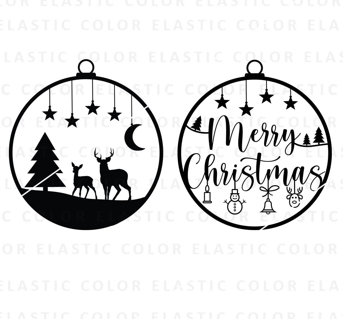Natale - Palla di Natale con fiocco e vischio