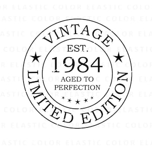 1984 vintage limited edition circle svg, 38th birthday vintage circle design, 1984 year cricut birthday design png, svg, dxf, eps