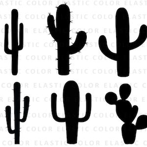 Cactus svg - cactus clipart - cactus silhouette - fichiers cricut - camée fichiers svg, dxf, eps, png