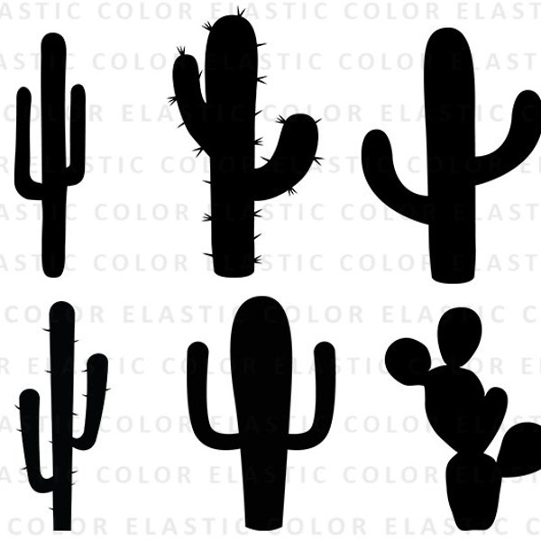 Cactus svg - cactus clipart - cactus silhouette - cricut files -cameo files svg, dxf, eps, png