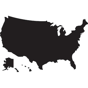 Usa map svg silhouette clipart - usa map sans états et avec états vecteur téléchargement numérique svg, png, dxf, eps