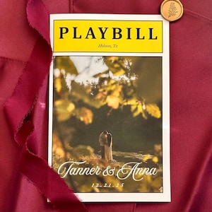 PRINT ZU HAUSE - Playbill Hochzeitseinladung Kartenvorlage