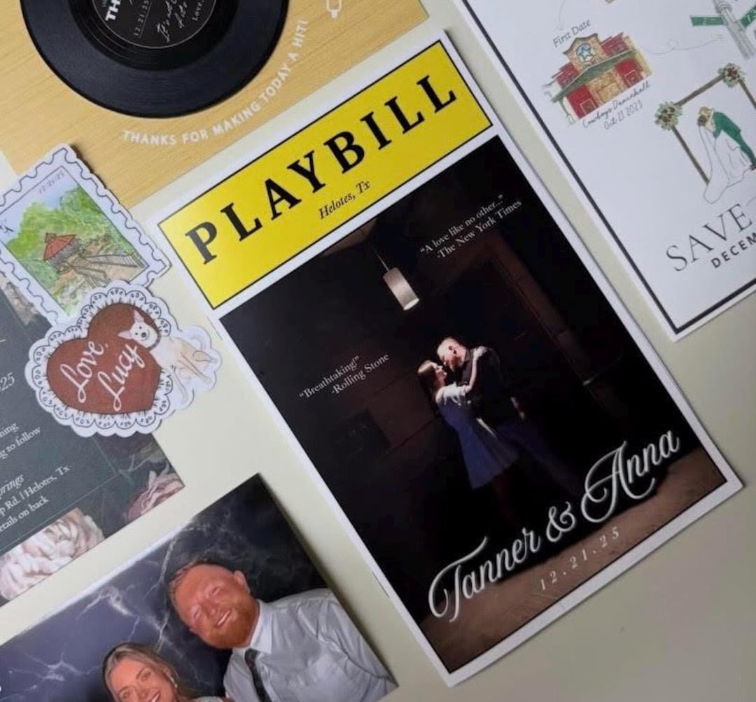 Wedding Playbill Program Template - Etsy