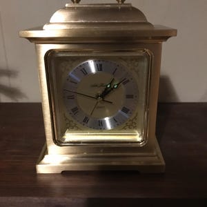 Vintage Seth Thomas Rapture Quartz Solid Brass Mantle Clock With