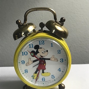 Vintage Mickey Mouse wind up Alarm Clock - West Germany