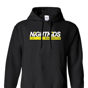 Nacht Kinder Myogi Racing Team Initial D JDM Drift Racing Überzug Hoodie Hoodies vorgeschrumpfte Unisex-Passform