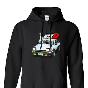 Initial D Hoodie Hoodies Initial D Trueno Takumi Anime AE86 JDM Drift Racing Pull über Hoodie vorgeschrumpft unisex fit