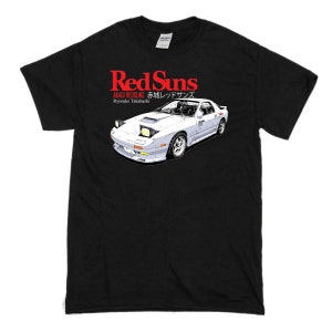 Akagi RedSuns Ryosuke Takahashi tshirt Initial D JDM drift racing shirt t-shirt tshirt short sleeve 100% Cotton pre-shrunk unisex fit