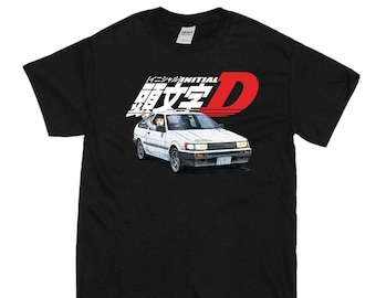 頭文字T 竹内樹 AE85 トレノ 頭文字D JDM シャツ Tシャツ 半袖 綿100% 防縮加工