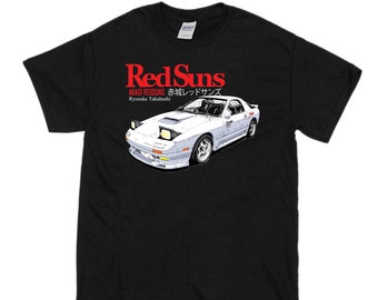 Akagi RedSuns Ryosuke Takahashi tshirt Initial D JDM drift racing shirt t-shirt tshirt short sleeve 100% Cotton pre-shrunk unisex fit