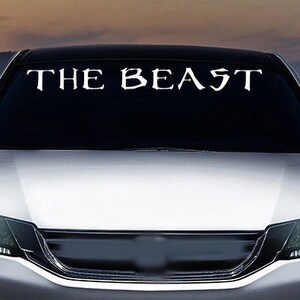 The beast monster muscle windshield banner vinyl decal, car, trucks