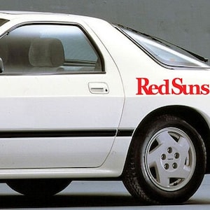 Redsuns rx7 takahashi Initial d side door banner vinyl decal, door, window, 1 pc / 2 pcs