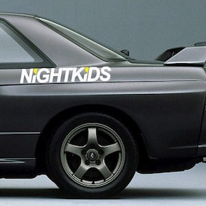 Night Kids Myogi nightkids Initial d side rear door banner vinyl decal, door, window, 1 pc / 2 pcs