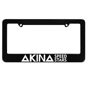 Akina Speed Stars Black License Plate Frame frames Initial D JDM  fits most North America USA and Canada car license plates 1 pc