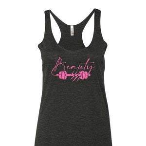 Beauty tank top tees women gym, training weight workout fitness, exercise running
