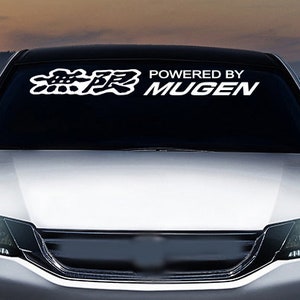 Mugen power jdm racing drift windshield banner vinyl decal car, trucks