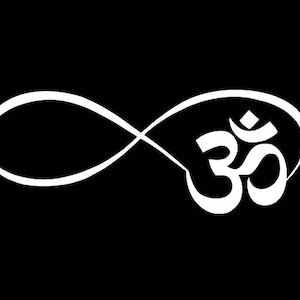 Infinity Om aum symbol life sticker vinyl decal, car window doors bumper, laptop