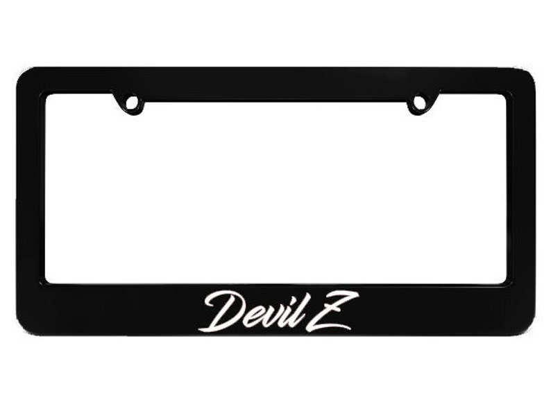 Devil Z Wangan Midnight Black License Plate Frame frames JDM racing  fits most North America USA and Canada car license plates 1 pc 